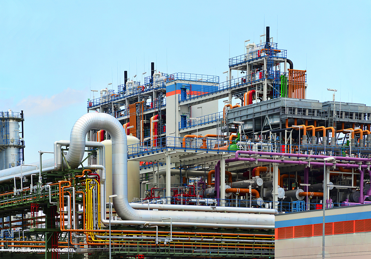 化學工業。制造化學產品的工廠。建筑和設備